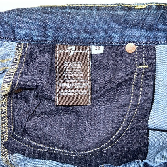 7 For All Mankind Dark Wash Skinny Jeans - Picture 6 of 6